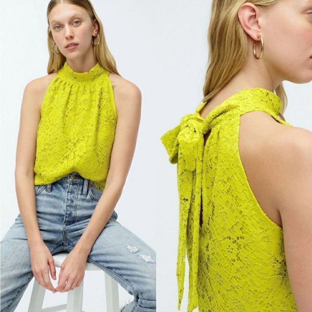 J. Crew Lace Halter Top Size XS